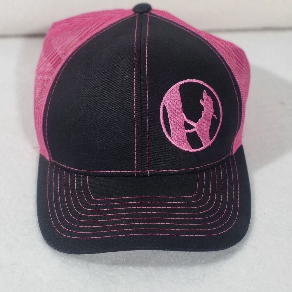 Pacific Headwear Pro Model 104C Pink Mesh Treeing Dog Baseball Hat Womens